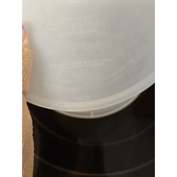 Set Of 2 Vintage Tupperware Round Sheer Canisters Containers #264-3 & #265-10 - Picture 9 of 11